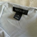 White House | Black Market  Silver Draped Shell Sleeveless Top M Photo 2