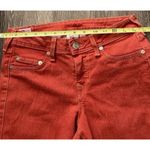 True Religion  Jeans Women’s Sz 27 Halle Mid Rise Denim Orange Red Made In USA Photo 4