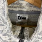 Zyia Active Womens Zipper Up Performance Abstract Jacket Cream size Medium Photo 6