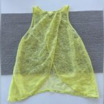 Victoria's Secret Victoria’s Secret Neon Yellow Sheer Lace Cross Back Tank Top Swim Cover Up Small Photo 11
