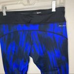 Nike  Dri Fit black & blue tie dye cropped capri leggings women’s size medium Photo 3