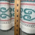 VINTAGE Cricket Lane women's medium pullover sweater shoulder pads metallic grey Pink Photo 3