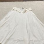 T Tahari  Ivory A-Line Skirt with Buckle Detail Photo 13