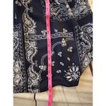 ZARA Tunic Dress Navy White Boho Oversized Size Small Patchwork Bohemian Photo 6