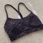 Lululemon Flow Y Bra Nulu Spanish Rose Lacescape Pink Black Size 4 Soft Like New Photo 6