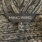 Ming Wang  Open Front Short Sleeve Textured Knit Long Cardigan Gray Small Photo 2