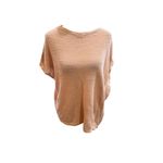 JJill linen blend Women's Peach Short Sleeve asymmetrical sweater M Pink Size M Photo 1