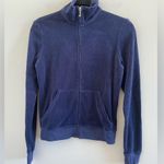 Juicy Couture Y2K Blue Terry Cloth Full Zip Jacket Size Large Preppy Photo 0