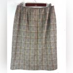 Cato 14/16 Plaid Pull On Stretch Pencil Skirt in Tan n Brown Photo 3