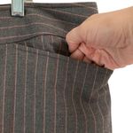 Lane Bryant pinstripe cropped wide leg trousers womens 22 gray clasp closure New Photo 4