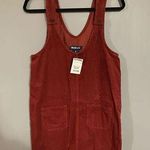 Blue Spice  Corduroy Overall Mini Dress Size Small Photo 0