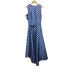 Sachin + Babi Bow Front Plunge Dress Sz. 8 Blue Photo 6