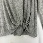 Gibson  Pullover Sweater Long Sleeve Knot Front Womans Size M Gray Photo 2