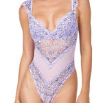 Brand New Mucci Women's Size Small Fiore Vi Light Blue Lace One Piece Bodysuit Photo 0