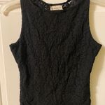 Black Lace tank top sleeveless top LA Express size Large Y2k Photo 0