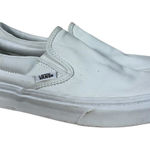 Vans Solid White Classic Slip On Low Top Casual Sneakers Canvas M5.5/W7 Retro Photo 0
