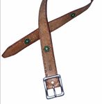 Levi's Levi’s size large brown full grain leather floral embossed belt Photo 1