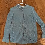 Pull & Bear Striped Button-Up Blouse Photo 0