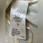Farm Rio NWOT  Tie Knot Linen Blend One-Shoulder Women's Crop Top In Ivory Small Photo 4