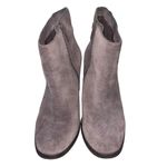 Arturo Chiang Reiden Gray Suede Fringe Booties Photo 4