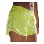 Lululemon  Hotty Hot Running‎ Shorts II Size 8 Neon Yellow Highlight Women Photo 3