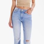 MOTHER Denim Distressed Outsider Ankle Chew Jeans Photo 0