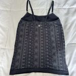 Athleta Tank Top Women Small Gray Geometric Yoga Shelf Bra Athleisure Seamless Photo 5