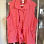 Blair  peach sleeveless button up - womens size L Photo 0