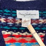 Vintage Multicolor Knit Sweater Vest Blue Size L Photo 8