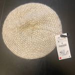 ZARA Wool Blend Beret - Women Size M - Tan/Cream Photo 0
