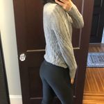 Grey cable knit soft crew neck sweater Gray Photo 10