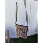 Coach NWT  Brown Coated Canvas Leah Op Art Swingpack 42420 S‎ Photo 5