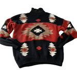 Vintage Aztec womens sweater Black Size L Photo 0