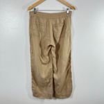 Ralph Lauren Lauren  Linen Pants 6P‎ Tan Beige Wide Leg Drawstring Elastic Wais Photo 2