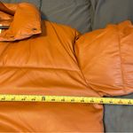 NVLT Anthropology Women's Puffer Jacket 2X Orange Brown 100% Polyester Mock Neck Photo 4