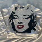 RARE Andy Warhol x Pepe Jeans London Marilyn Monroe Graphic Long sleeve Pop Art White Photo 0