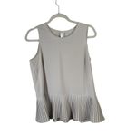 Spanx Yes Pleats Tank Top Light Cloudy Grey Office Career Preppy Womens Medium Photo 1