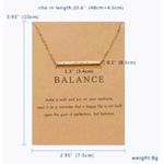 Boutique NEW Balance Bar Necklace Gold Minimalist Pendant Delicate Chain Jewelry Gift Photo 12