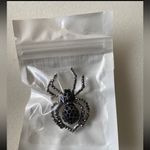 Spider silver plated/black Rhinestone Brooch Women Suit Brooches Pin faux fashi‎ Photo 4