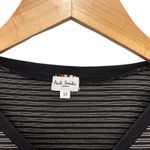 Paul Smith Black Gray Striped V Neck Long Sleeve Shirt Sz M Size M Photo 2