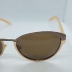 None Tan & Gold Sunglasses Photo 6