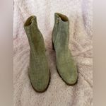 Joie  Women’s Faux Snakeskin Suede Chunky Heeled Almond Toe Ankle Luxury Boots 6M Photo 2