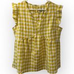 a.n.a -Kaci blouse yellow-white gingham print Photo 1