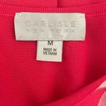Carlisle  Women Top M Coral Argyle Rayon Textured Vibrant Layer Slinky‎ Comfort Photo 1