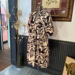 Never A Wallflower Ruffle Neck Damask Babydoll Cotton Mini Dress Photo 3