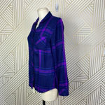 Rails Hunter Plaid Ultraviolet Button-Down LongSleeve Top Blue Purple Size US XS Photo 4