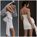 Anthropologie  Hutch Gwen Dress Ivory Size 10 Bridal‎ Bow Photo 1