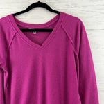 Wildfox  Raspberry Long Sleeve V Neck Sweater Size S Photo 3