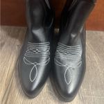 Black Western Cowboy Boots with White Stitching Size 6 Photo 7