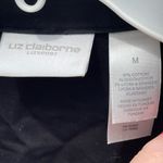 Liz Claiborne  size Medium black denim jacket . Photo 4